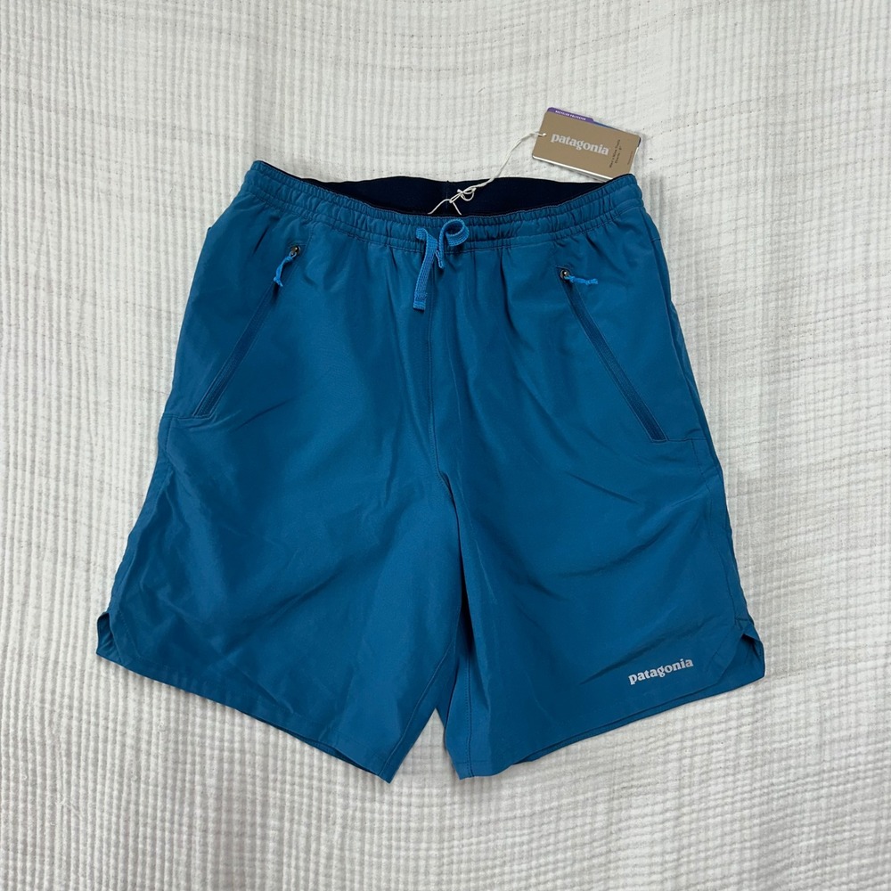 NWT Patagonia Men's Size XS Blue Polyester 8" Inseam Lined Nine Trails Shorts